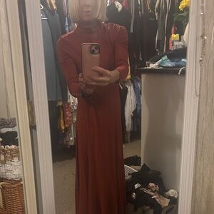 Soft Surroundings Terracotta Long Sleeve Dress